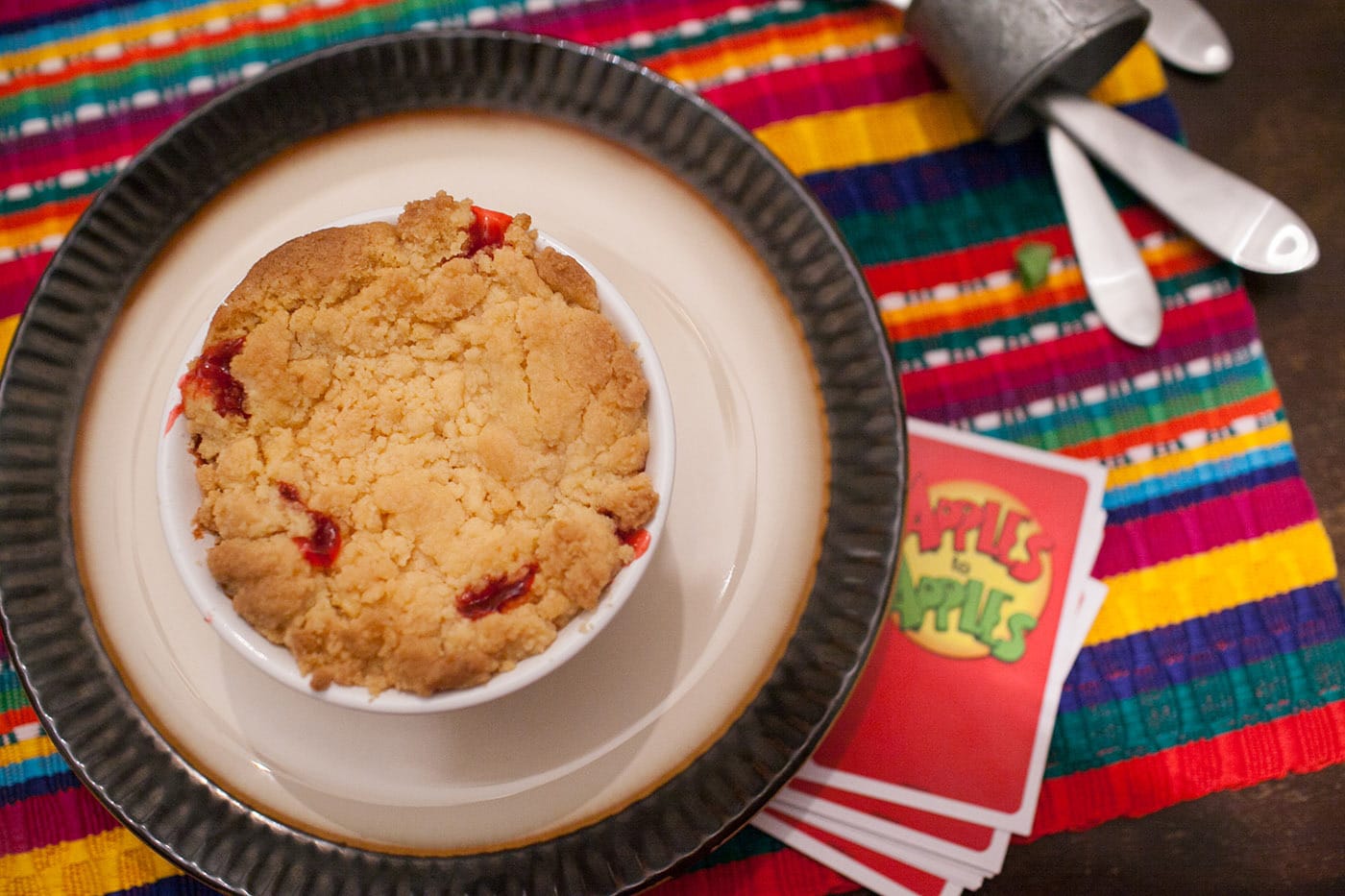 Dump cake and Apples to Apples - New Years Eve party 2014 - 2015